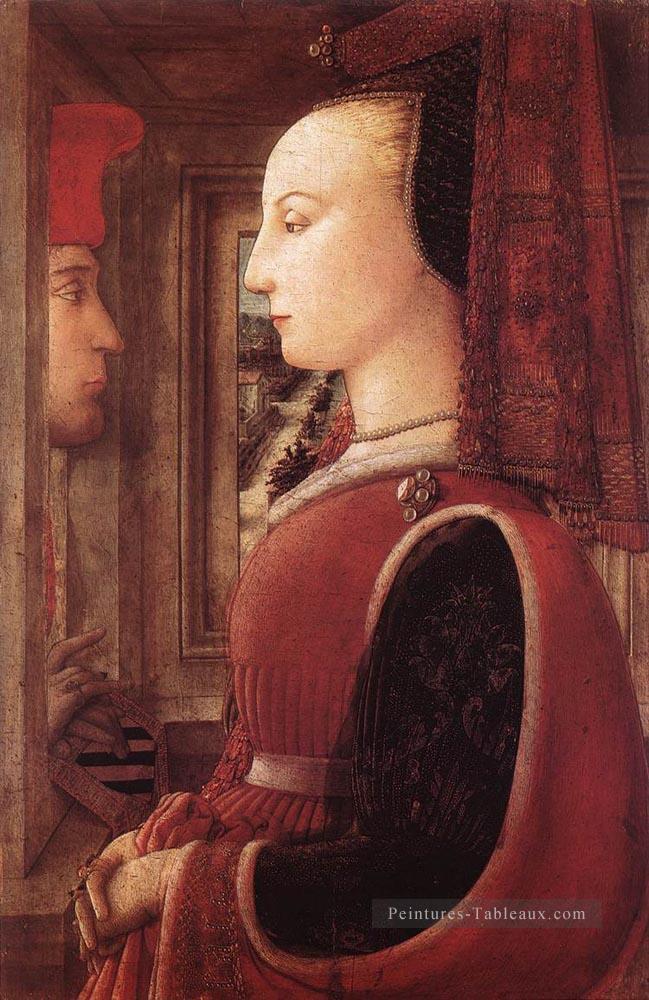 Portrait d’un homme et une femme Renaissance Filippo Lippi Peintures à l'huile